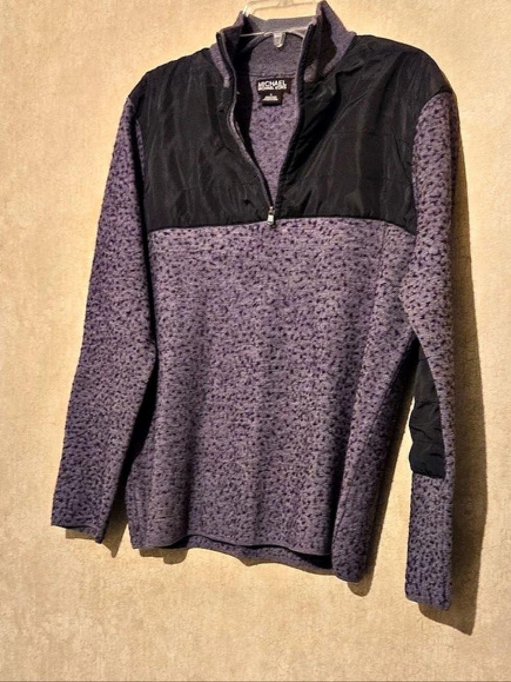 Michael Kors Men's Grey & Black Wool Blend Pullover